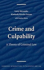 Crime and Culpability A Theory - VERY GOOD picture