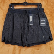 REPRESENT Shorts Mens Small Black Lined 247 Contour 2 in 1 Run Shorts picture