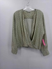 Pre-Owned Vince Green Size Small Long Sleeve Blouse picture