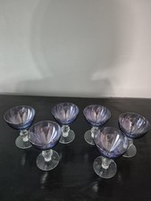 Vintage Morgantown Glass Alexandrite Neodymium Lavender Champagne Coupe Shebert picture
