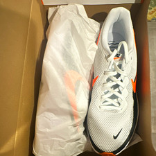 Nike Revolution 8 Men’s Low Top Lace-Up Running Sneakers Off White/Total Orange picture