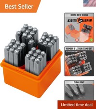 37-Piece Number and Letter Stamp Set 1/8 3mm A-Z & 0-9 + Love Punch Perfect f... picture