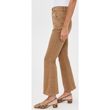 NWT Veronica Beard Jeans Carson High Rise Ankle Flare Pant Acorn Tan Womens 26 picture