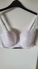 M&S Marks&Spencer Women White Bra Size 40C  Padded Underwired Used VGC #733 picture