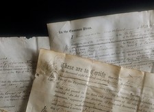 1869 Victorian English Vellum Documents Married Women's Property Acknowledgments picture