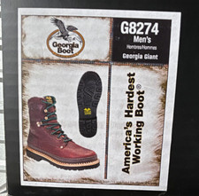 Georgia Boot Georgia Giant Men's Work Boots G8274 Size 9.5 Wide E/W picture