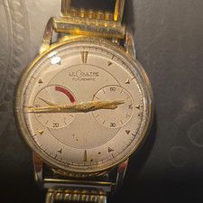 LeCoultre Futurematic Vintage 1950s Automatic Gold-Tone 34mm White Dial picture