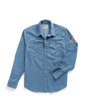 Tecovas Men's Denim Long Sleeve Pearl Snap Western Shirt picture
