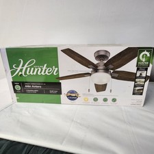 NEW Hunter Antero 44 in. Indoor Matte Silver Ceiling Fan with Light picture
