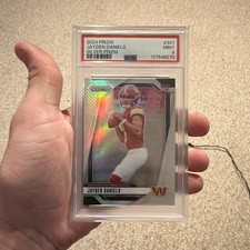 Panini 2024 Prizm Rookies Jayden Daniels Silver Prizm RC #347 PSA 9 picture