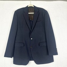 Coppley Drago Wool Super 120s Blazer Sport Coat 44T Tall Navy Blue Two Button picture