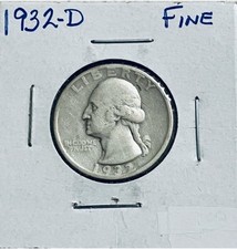 1932-D Washington quarter Key date: only 436,800 minted 90% Silver Great Value  picture