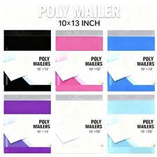 #4 10x13 Color Poly Mailers Plastic Shipping Envelopes Bags 25,50,100,500,1000 picture