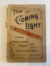 Aug1898 San Francisco The Coming Light Higher Thinking Living Social Magazine Ok picture
