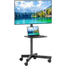 Perlesmith PSTVMC10 Mobile Rolling TV Stand Cart for 26-60