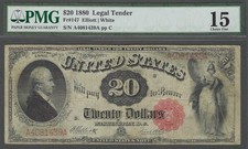 1880 $20 LARGE Size Alexander Hamilton PMG Choice Fine 15 United States Note picture