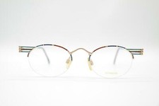 Vintage Coeln Optik 0180 028 Titanium Gold Multicolored Half-Rim Glasses NOS picture