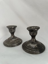 Vtg Pair of Empire Sterling Silver Weighted 3