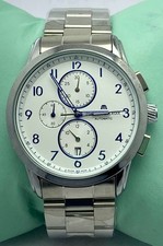 Refurbished Rare Maurice Lacroix White Dial Chronograph Quartz Men's Wristwatch picture