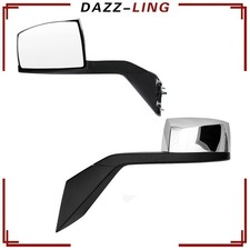 For 2004-2017 VOLVO VNL Chrome Hood Mirror Manual Assembly Driver Left Side picture