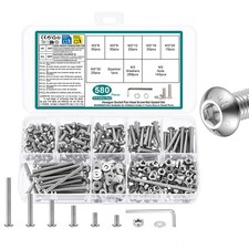 580 PCS M3 Screws Assortment Kit, Hex Button Head with M3, silver picture