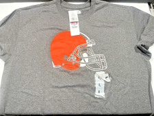 Cleveland Browns GRAY Short Sleeve T-Shirt Mens NFL Fanatics NEW w/Tag  sz-LARGE picture