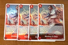 4x Monkey.D.Garp OP13 One Piece Foil Playset NM #OP13-016 picture