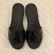 Valentino Garavani Atelier 03 Rose platform slide sandals black rubber Size 39 picture