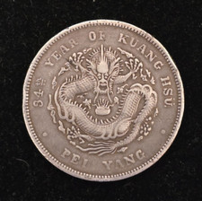 1908 (Y 34) China Dragon Dollar Chihli Province Mount Removed picture