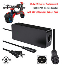 Charger for GOKEEP F5 Electric with 52V Battery Pack [58.8V/2A, 3P-GX16] picture