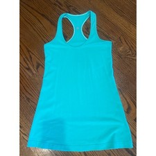 Lululemon Cool Racerback Tank Top *Luon Size 6 Turquoise Mint Teal picture
