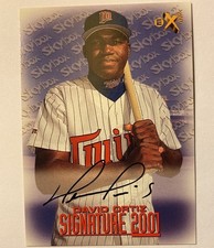 David Ortiz Auto - 1998 Fleer Skybox - EX 2001 - Signature 2001 Insert - HOF picture