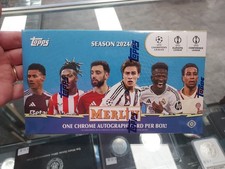 2024-25 Topps Merlin Chrome UEFA Club Hobby Box Factory Sealed 1 Auto Per Box picture