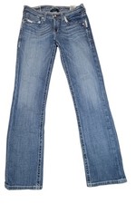Ariat Women's Boyfriend Jeans Size 29R Light Wash Distressed Denim picture