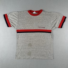 Vtg 80s Champion Troy State Ringer Shirt Men’s Large Gray Red Crew Neck School picture