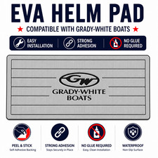 Grady White EVA Helm Pad 13MM Thick Marine Standing Mat Gray Black Peel & Stick picture