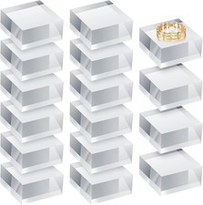 16 Pcs Clear Acrylic Blocks Acrylic Square Display Block Clear Polished (2 X 2 X picture