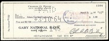 Charles O Finley Beckett BAS Signed 1964 Personal Check Kansas City A`s Auto picture