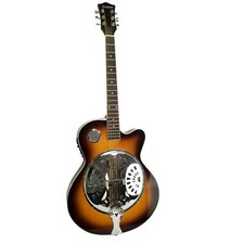 Zenison Steel Pan Acoustic Electric Resonator Guitar Single Cutaway Sunburst picture