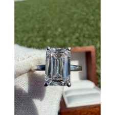 IGI 2.50ct Emerald Lab Grown Diamond Engagement Ring RareCarat Size 5 picture