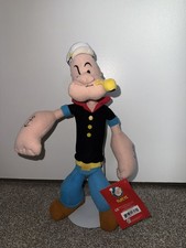 VTG Popeye The Sailorman Plush 15” NWT Posable Cartoon Spinach Man P1 Kellytoy picture
