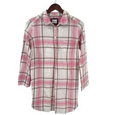 Boden Pink Plaid Flannel Tunic Size 2 picture