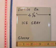 1 pc. Ice Gray: Glossy Ceramic Tile by Daltile: 4-1/4