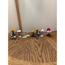 Vintage Kids Peyo Smurfs Action Figure Lot Mixed Blue picture