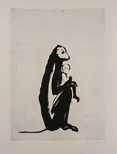 Astrid De La Forest Signed Engraving Lyrical Abstraction, Allusive Figuration picture