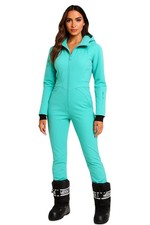 ASOS 4505 Ski Suit Snowsuit One Piece Stretch Stirrup Womens 10 Turquoise Blue picture