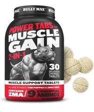 Bully Max 2-in-1 Muscle Builder Chewable Tablets for Dogs - Puppy & Dog Vitamins picture