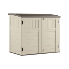 Horizontal Storage Shed Suncast 34 Cu Ft Vanilla picture