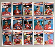 1985 Topps USA OLYMPIC Team Set 15 cards MINT MINUS MCGWIRE picture