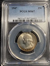 1947 P  Washington Silver Quarter PCGS MS67.   #35 picture